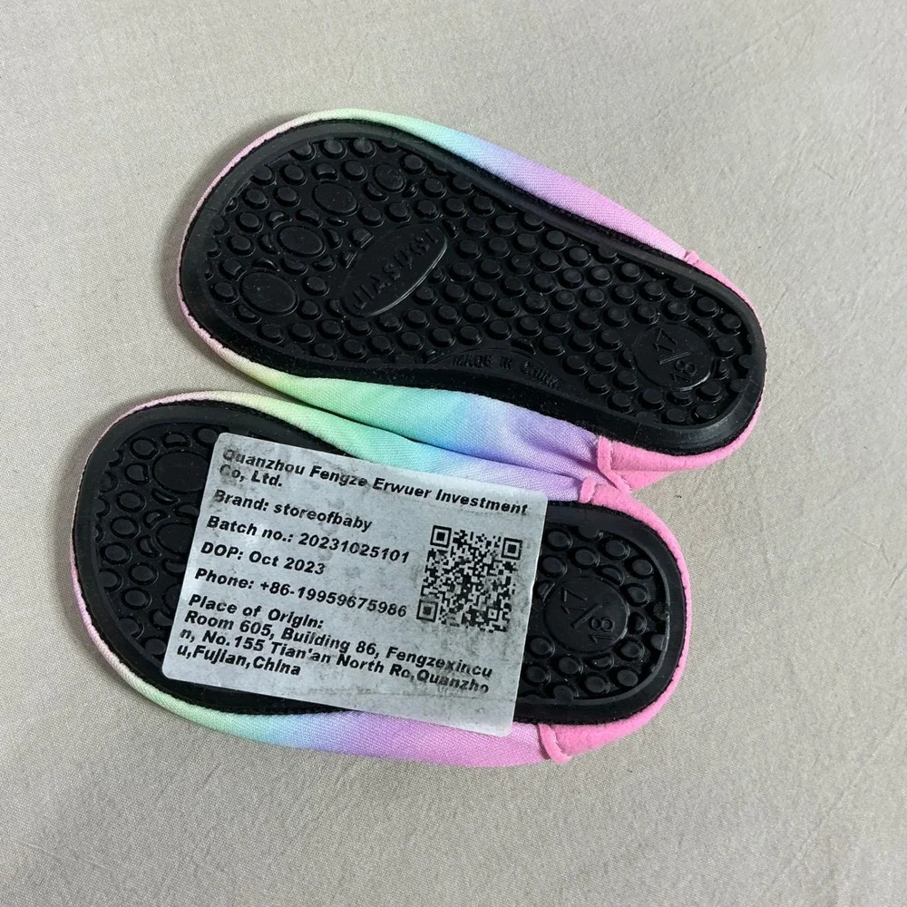 Storeofbaby Baby Girl Rainbow Unicorn water shoes 6/-9 months Size 17-18